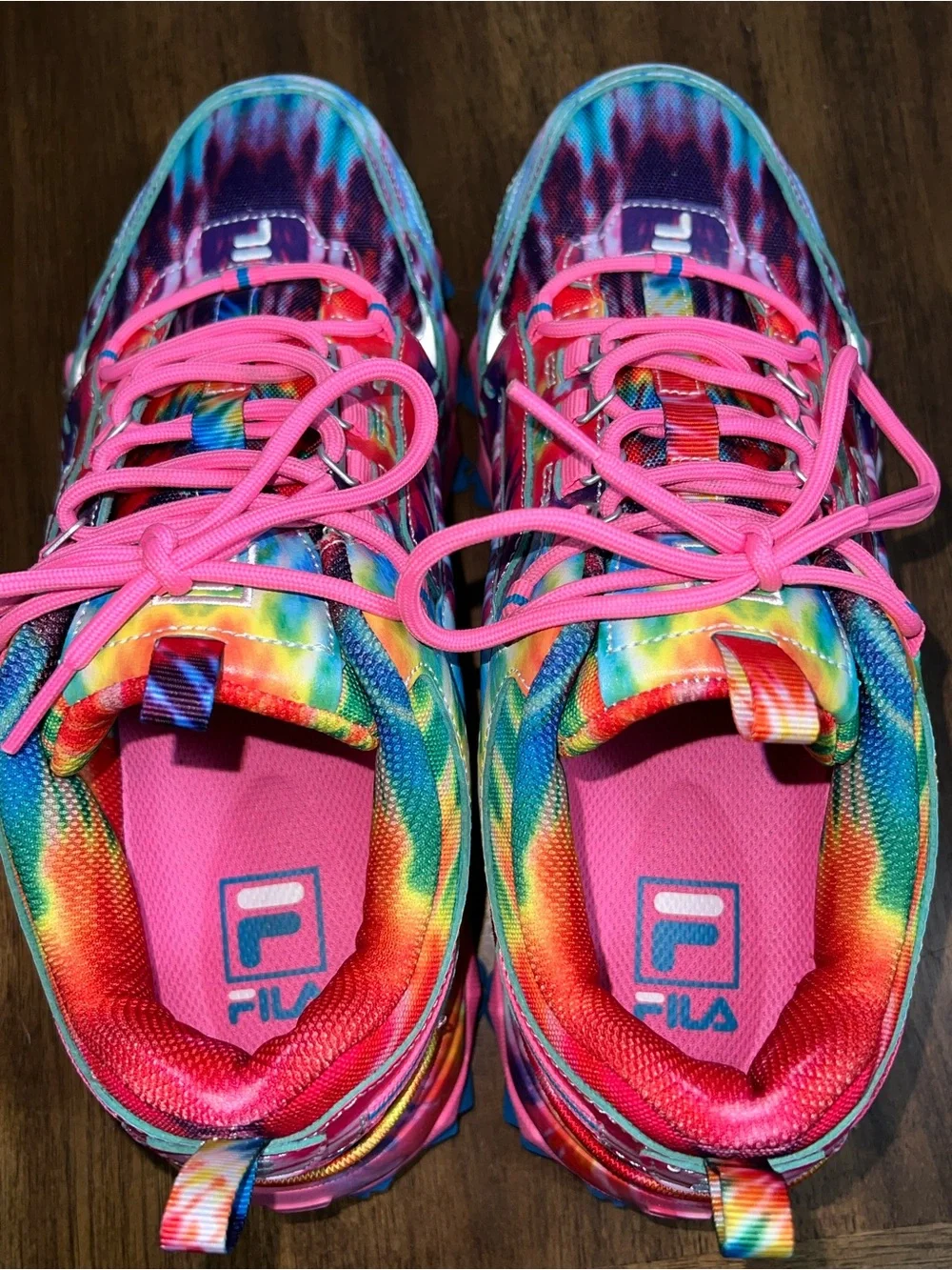 Fila Multicolor Tie Dye Sneakers 5JM01565-781 Womens Size 11